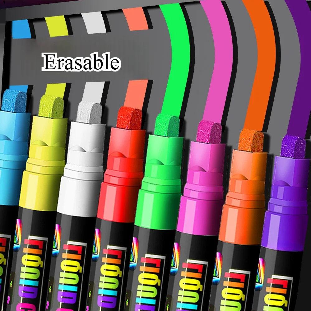 6/8Color LED electronic fluorescent board special pen erasable colored handwritten advertising light board pen fluorescent pen