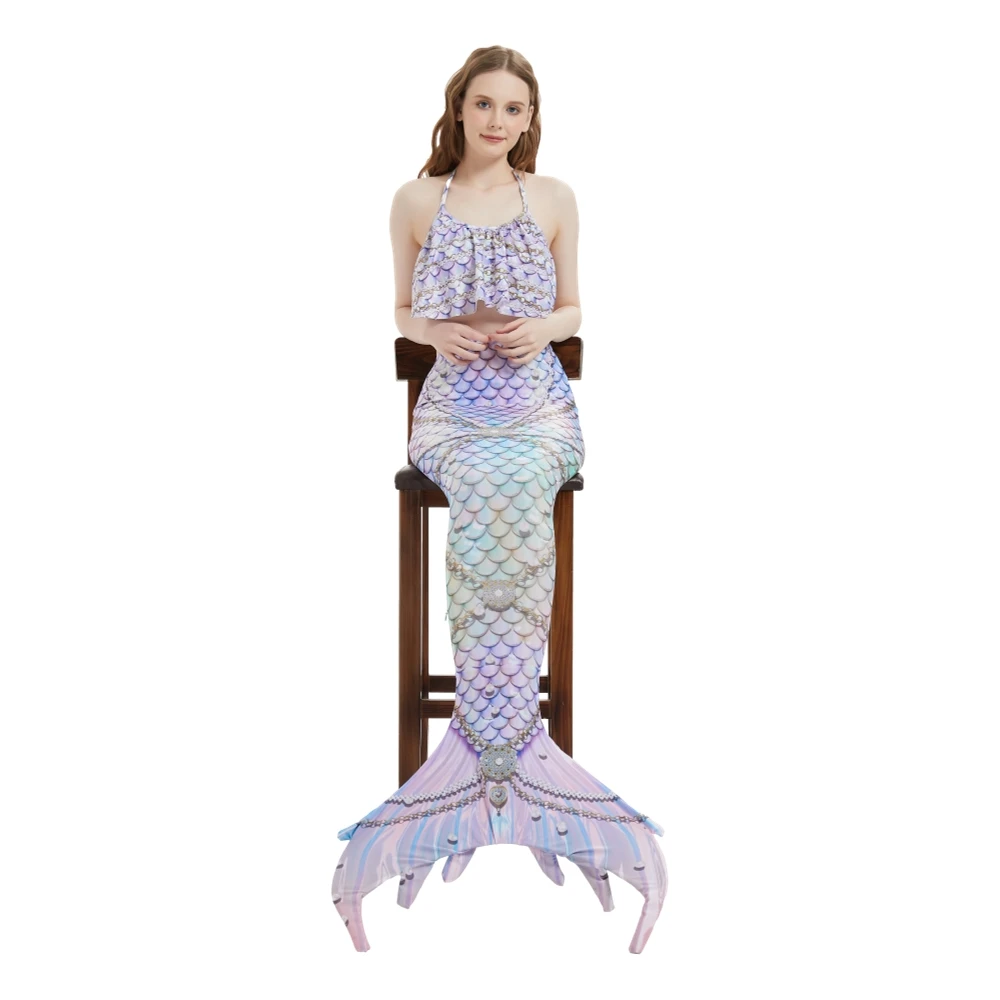 Sereia cauda cosplay traje para adulto, princesa vestido, feriado sereia traje, maiô, aniversário, verão