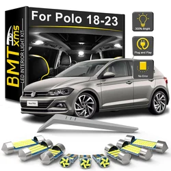 BMTxms 10Pcs Canbus LED Interior Light Bulb Kit For Volkswagen VW Polo MK6 VI AW1 BZ1 2018 2019 2020 2021 2022 2023 Accessories