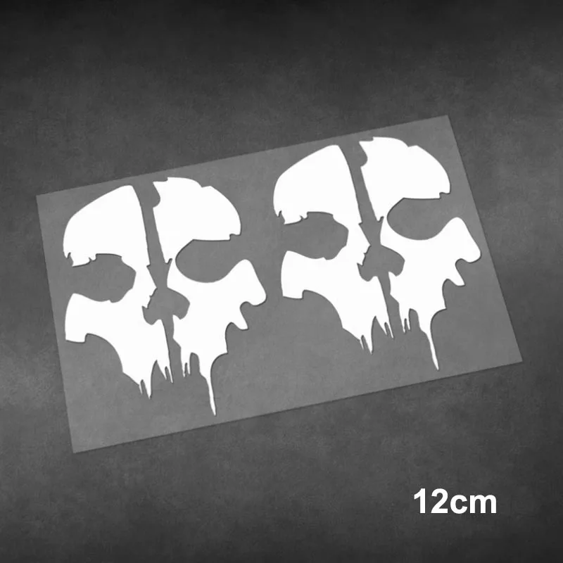 2Pcs/Set Skull Drip Waterproof Vinyl Stickers Decals For Car Motorcycle Helmet Laptop Bike Decor
