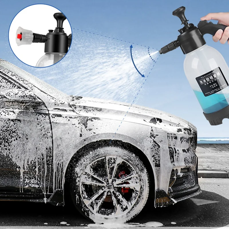 2L Car Hand Pump Sprayer Pneumatic Washer Foam Snow  High Pressure Wash Bottle For  Home Cleaning