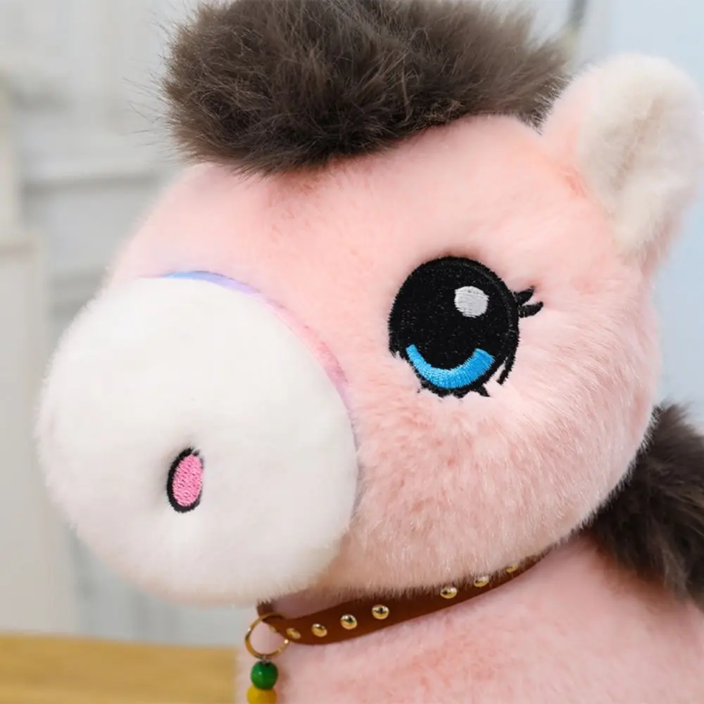 

Плюшевая лошадь, имитация фои, длинная грива, стоячая лошадь, милая мягкая лошадь 25/35 см для детей