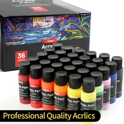 12-color 60ML Bottled Acrylic Paint Set Student Art Painting Creation DIY Graffiti Hand-painted Can Be Used As Spray Paint