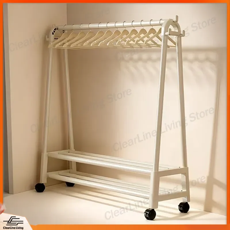 Floor to Ceiling Clothes Hanger Rack Indoor Drying Rack for Bedroom Simple Coat Rack Household Garment Organizer Stand