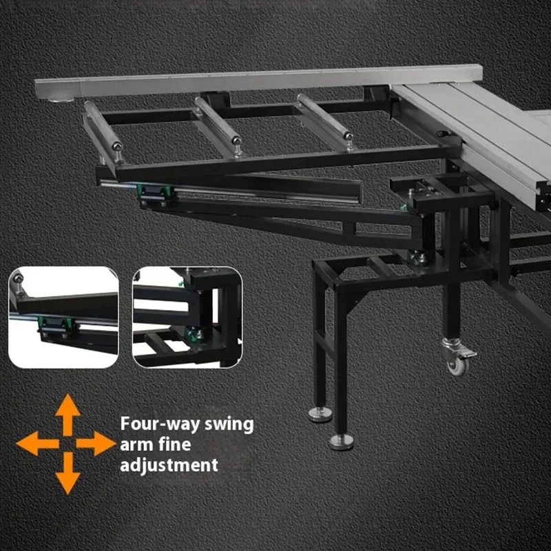 WJS600B Brushless Silent Dust-Free Dual Blade Woodworking Table Saw, Precision Sliding Push Table Saw Integrated Sub-mother Saw