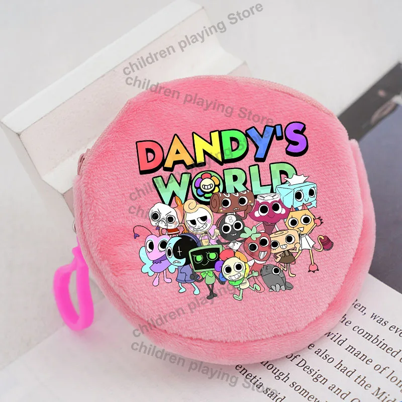 Dandys World Series Porte-monnaie rond jeu chaud impression mini portefeuille portable clé de dessin animé casque sac de rangement cadeau d'anniversaire drôle