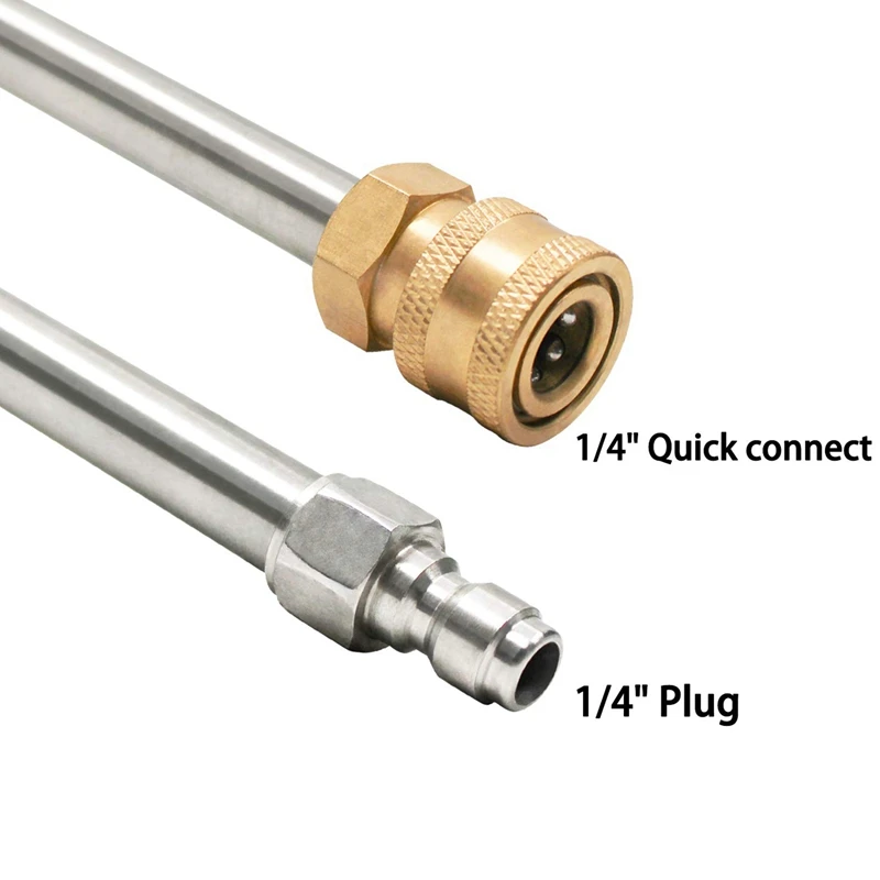 Asta di prolunga per idropulitrice ugello per rondella elettrica a connessione rapida da 1/4 pollici in acciaio inossidabile da 17 pollici