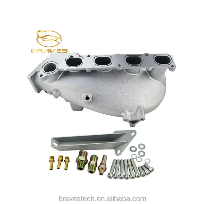 

Performance Cast Aluminum High-Flow Intake Manifold W Fuel Rail 80mm Throttle Kit for Mitsubishi EV0 4 5 6 7 8 9 4G63 4G63t