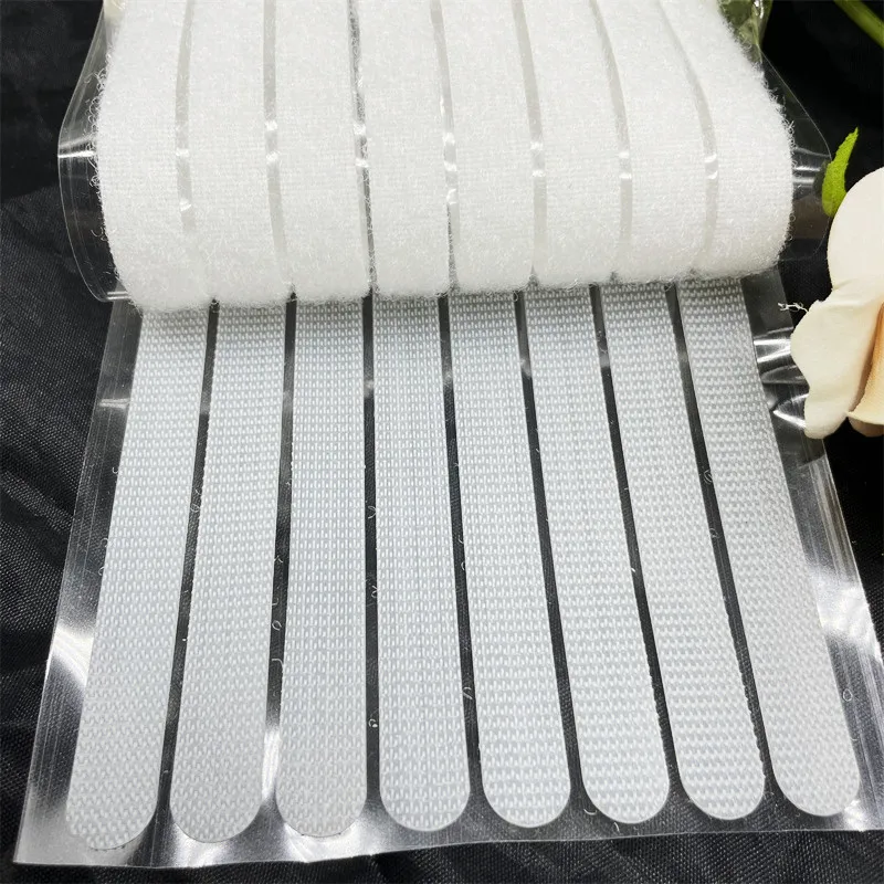 Soft Baby Hook and Loop Tape Fastener Glue 11*155/190/270/300mm White Self Adhesive Safe Baby Stickers Tape DIY Sewing 8-32pairs