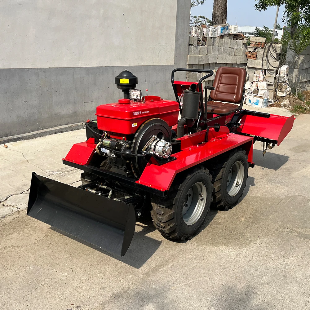 

18hp 25hp Agricultural Farming 4 Wheels Tiller Cultivator Trencher Agriculture Four Wheel Drive Tractors 4x4 Mini Tractor 4wd