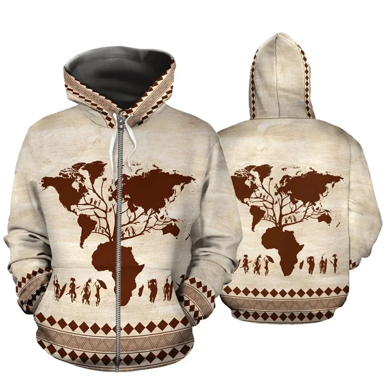 African Reggae Map Hoodie Root Africa Hoodies For Men Oversize Sweatshirts Kid Women Fashion Hooded Pullover Tops Clothes