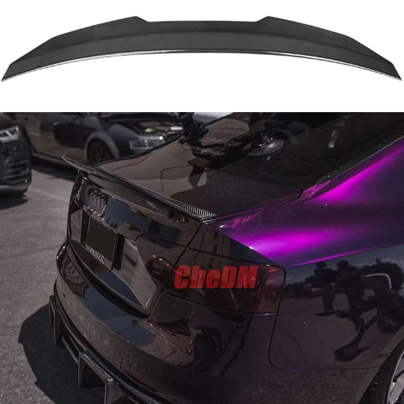 Car Spoiler For Audi A5 B8 B8.5 8TA 8T3 4Door Sportback PSM Style Real carbon fiber material Rear Spoiler Trunk wing 2009-2016