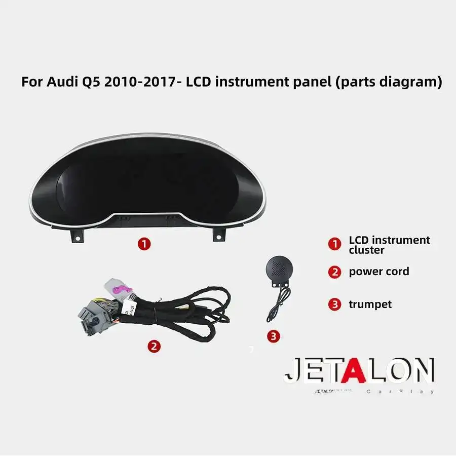 12.3" LCD Dashboard CarPlay Android Auto Display For Audi Q5 2010-2017 Digital Instrument Cluster Virtual Cockpit Odometer Meter view 4