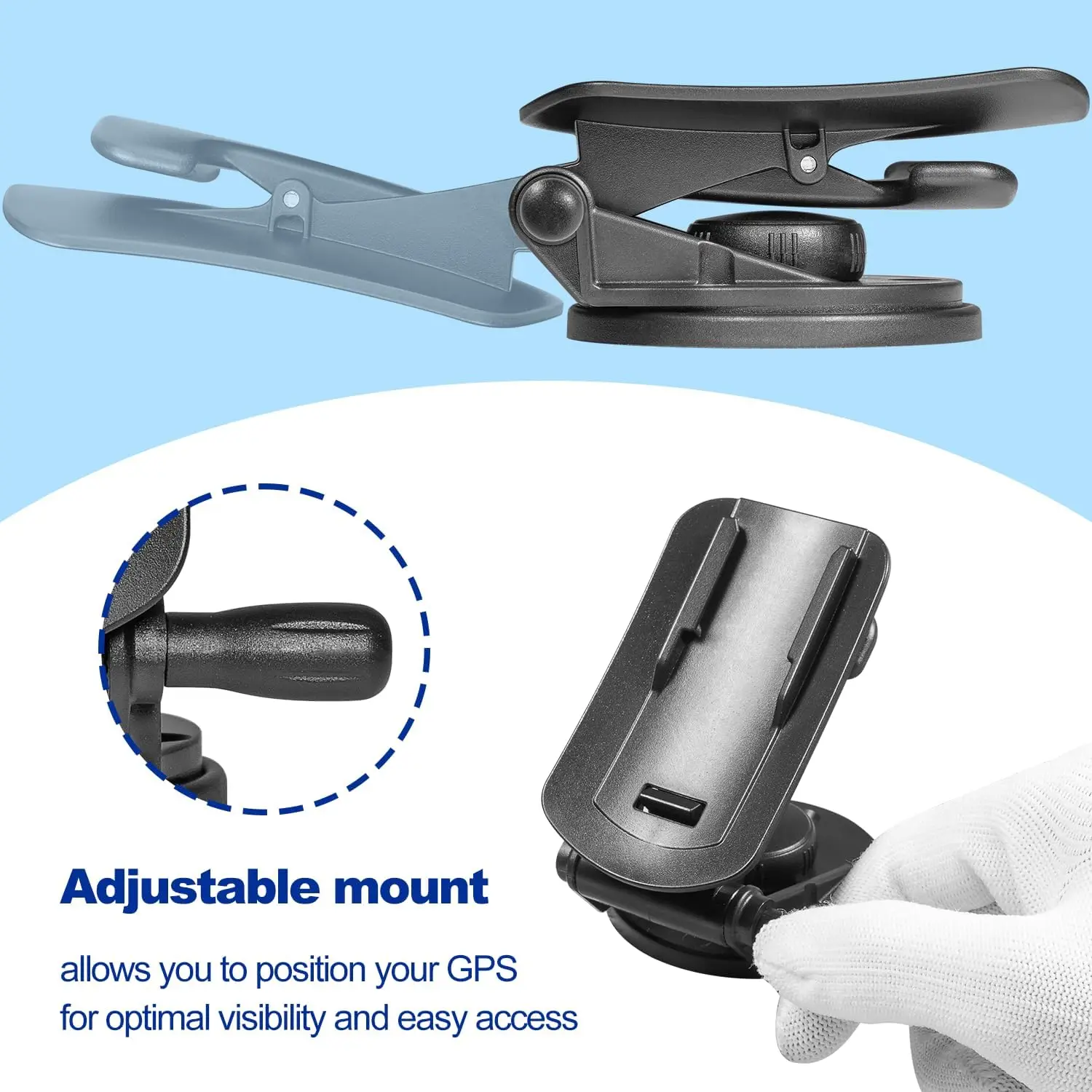 TML 010-11031-00 Marine Mount Fit for Garmin Colorado Series 300 400c 400i 400t & GPSMAP 62 64 66 Adjustable Handheld Mount,