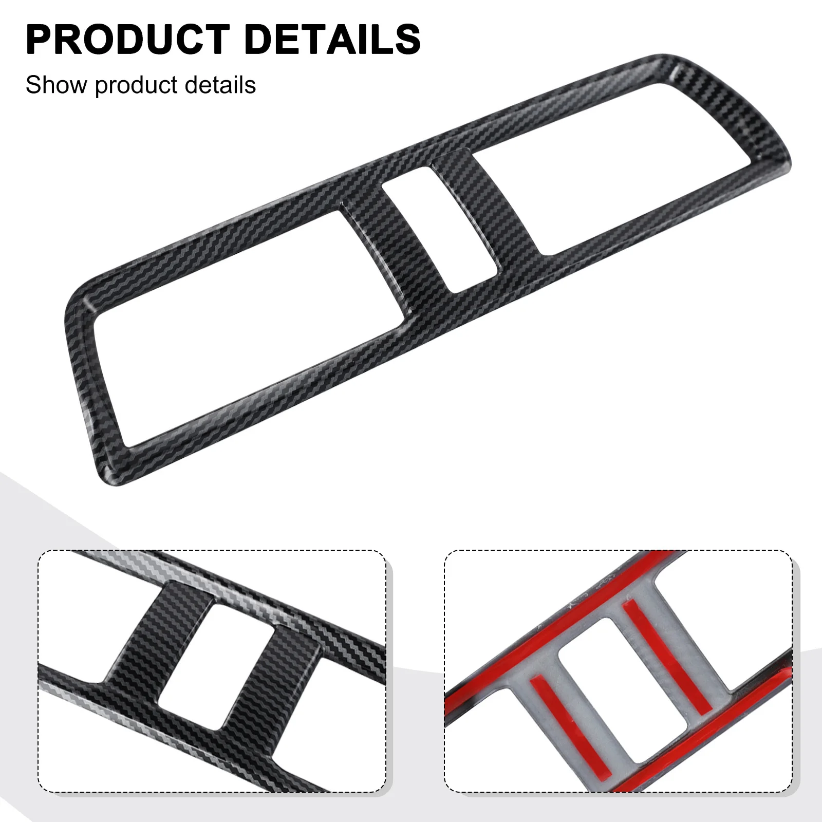 /Carbon /Fiber /Texture Middle Air Outlet Vent Cover Frame Trim For Mazda 3 Axela 2014 2015 2016 2017 2018 2019 Center Console D