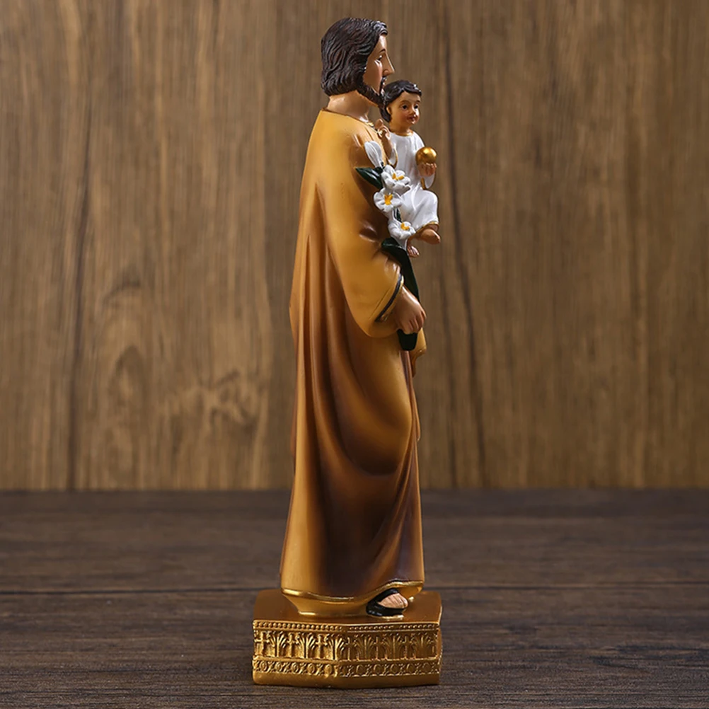

Resin St Hugs Jesus Statue Religious Catholic nament Home Desktop Statue Decor Bedroom Office Adornment Gift