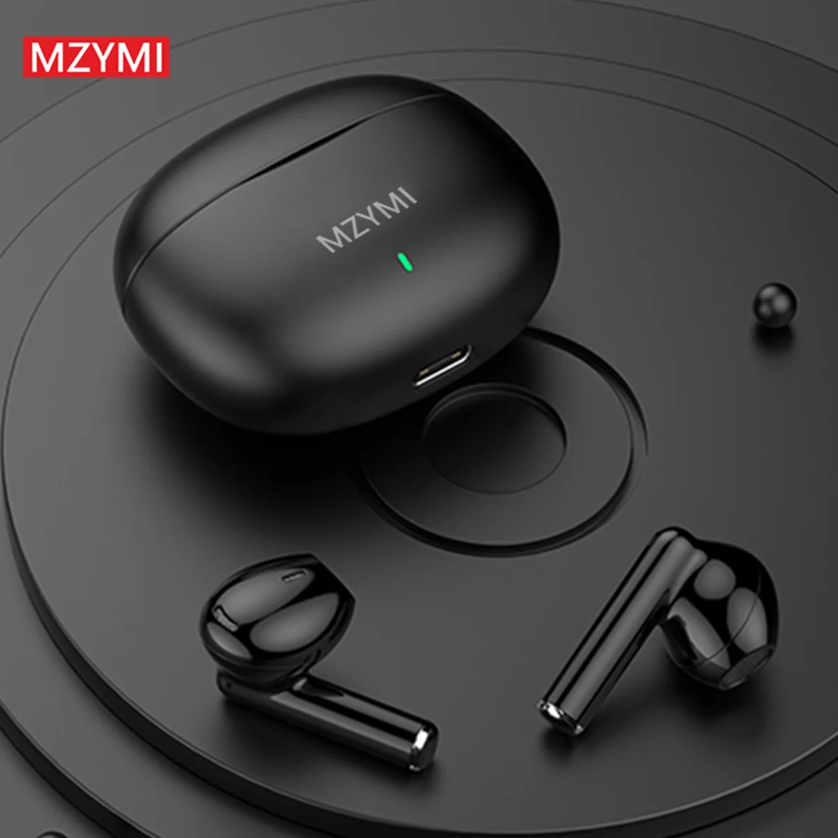 MZYMI AP09 kablosuz kulaklık TWS Bluetooth 5.3 Headphoen kulak spor oyun müzik su geçirmez kulakiçi Sterep ses dahili mikrofon