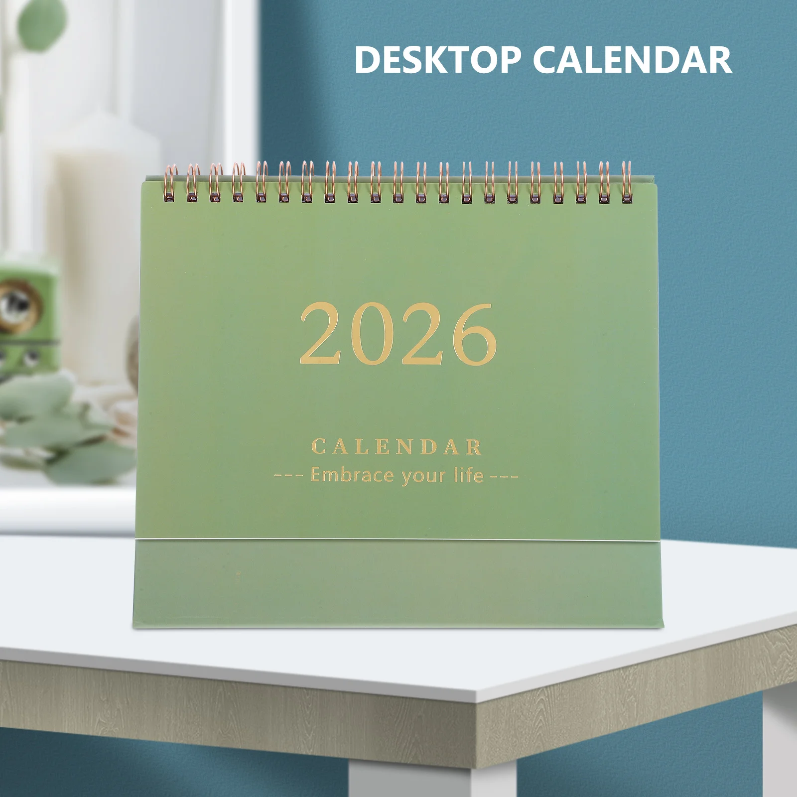 2026 Desk Calendar Small Compact Minimalist Foldable Stand Up Planner for Office Home Monthly Planning Monthly Planner Desktop
