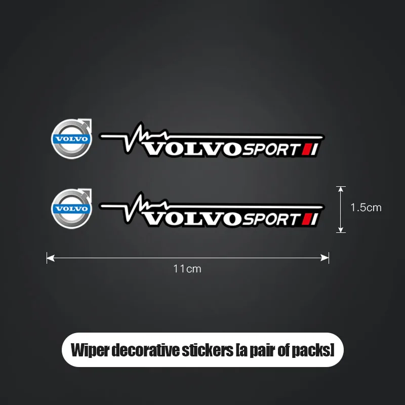 Creative Stickers Auto Emblem Decor Decals Car Window Wiper Stickers For Volvo S90 V60 V40 XC90 S60 V90 XC60 C40 V70 XC40 S80 T6