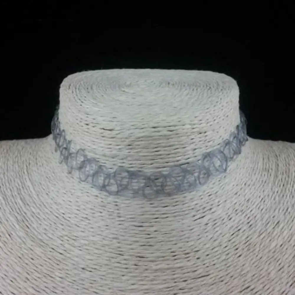 

Модное плетеное эластичное колье с рыбьей нитью, винтажное эластичное колье в стиле ретро