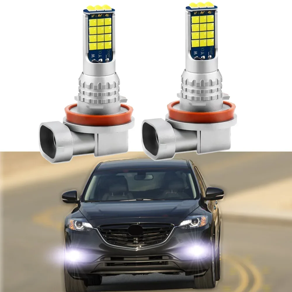 

마 ә다 CX-9 CX9 2013 2014 2015 2016 светодиод 자동차 안개등, 전면 안개등 전구, 뷰버스 화이트, 2 미