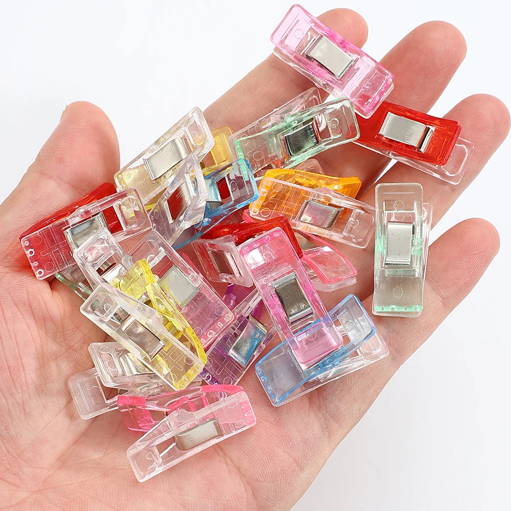 iYOE 20/100pcs 27x15mm Multipurpose Plastic Craft Clip Clamp Sewing Positioning Clip for Backdrop Photography Party Decoration