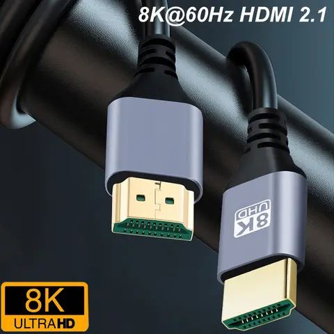 0.5M 1M 2M 3M 5M 나일론 브레이드 8K@60HZ 7680*4320 4K@120HZ 3840*2160 1080p HDR 48Gbps QFT V2.1 HDMI 호환 남성 연장 케이블