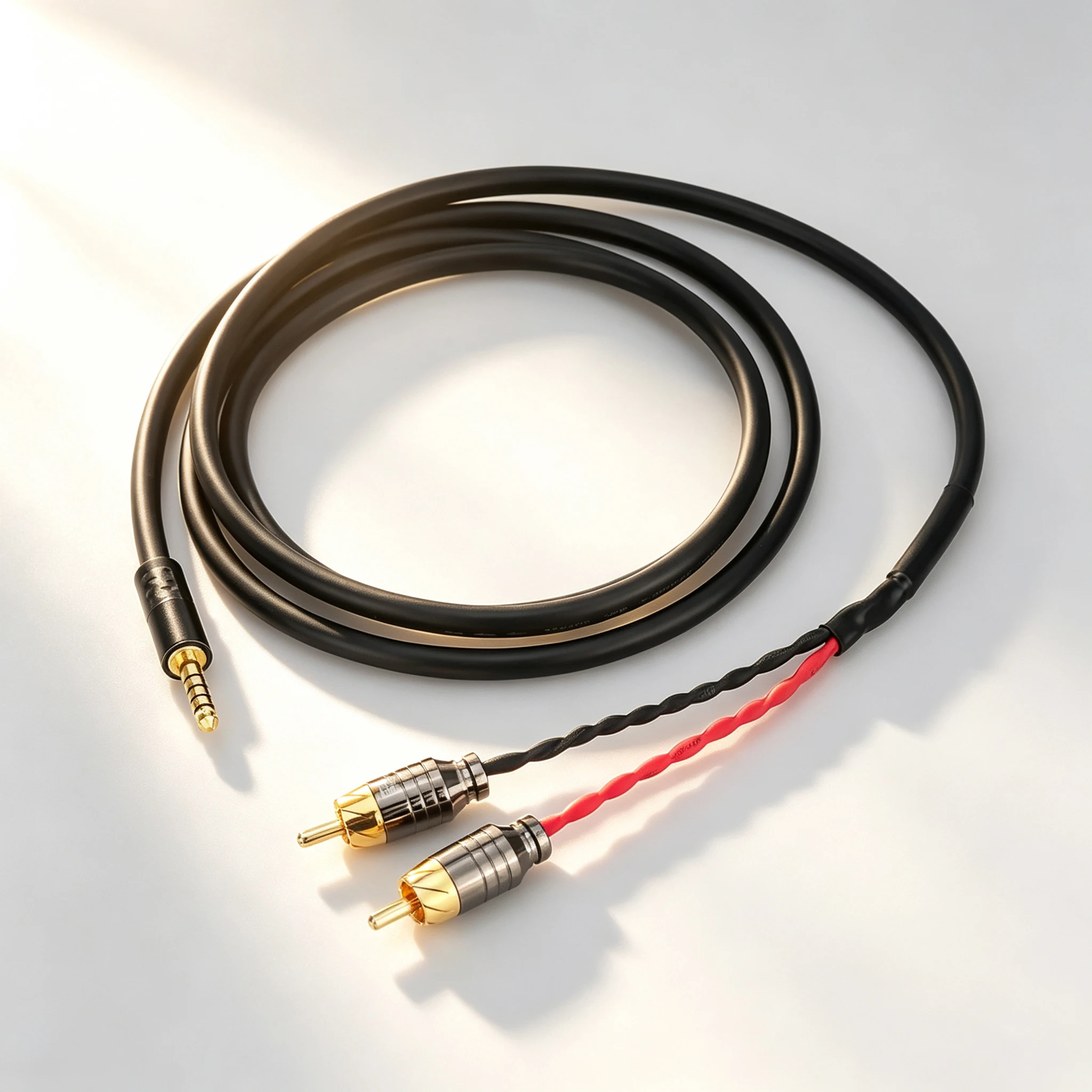 Audiocrast A53 4.4mm Balance  to 2 RCA Replacement Auido Upgrade Cable Cord Sound Cable