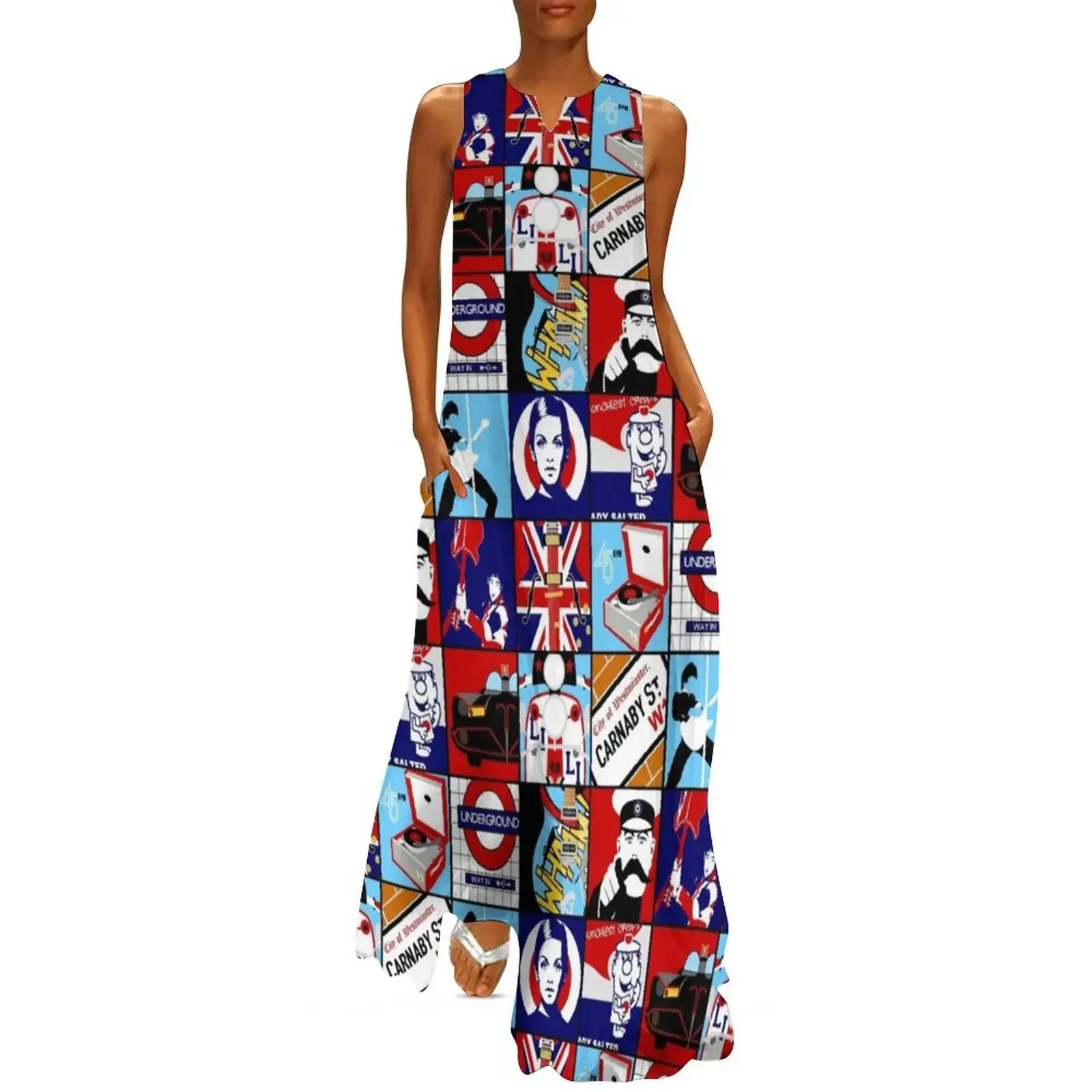 

Iconic mod pop art Long Dress dress dresses women long dresses summer dress