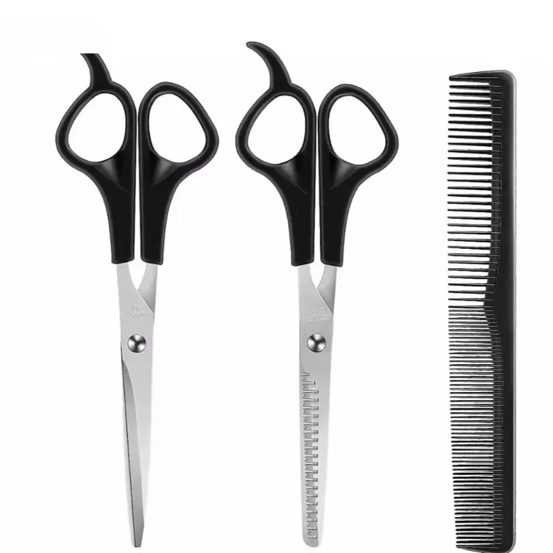 3PCS Hairdressing Scissors 6 Inch Scissors Kit Tool for Cutting Thinning Hair Comb Barber Accessories Salon Hairdressing Shears