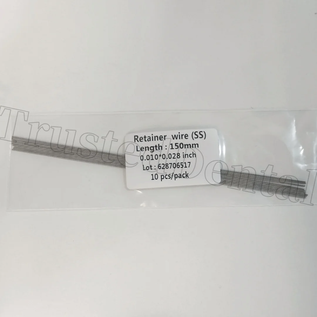 

10Pcs/Pack Dental Lingual Retainer Wire Stainless Steel Flat Twist Wires Straight Dentist Materials Ortho