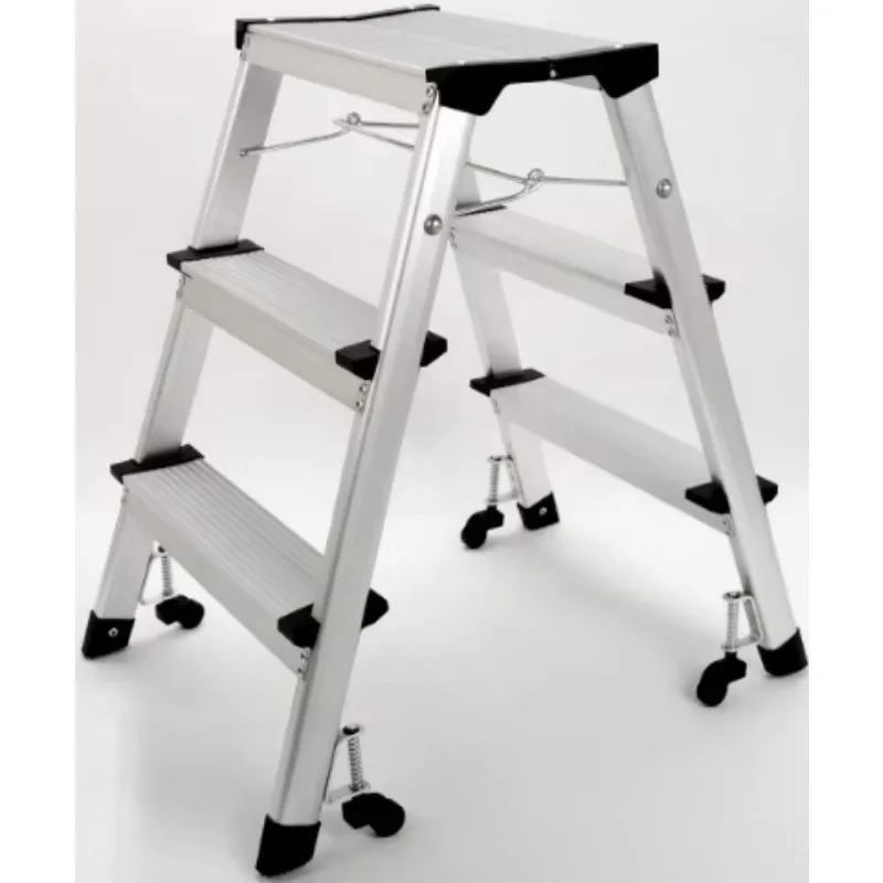 Double‑Sided Herringbone Folding Ladder Stool, Ultra‑Light Aluminum Alloy Anti‑Slip Household Telescopic Photography Step Stool