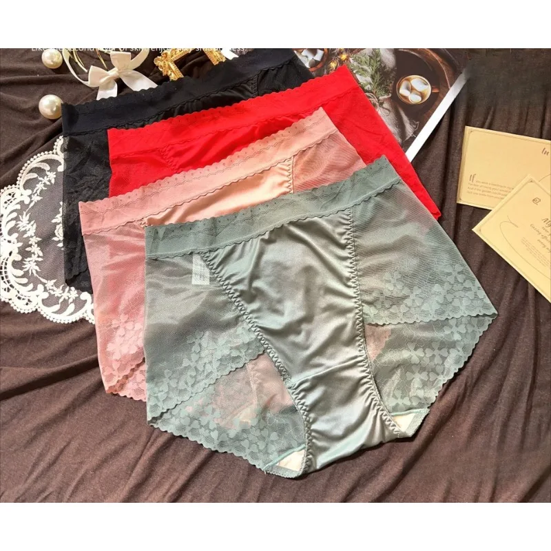 Queen Noir Lace Panties Sculpting Briefs Plus Size Underwear for 100kg Seductive Cut Out Design Curve Loving Seamless Comfort