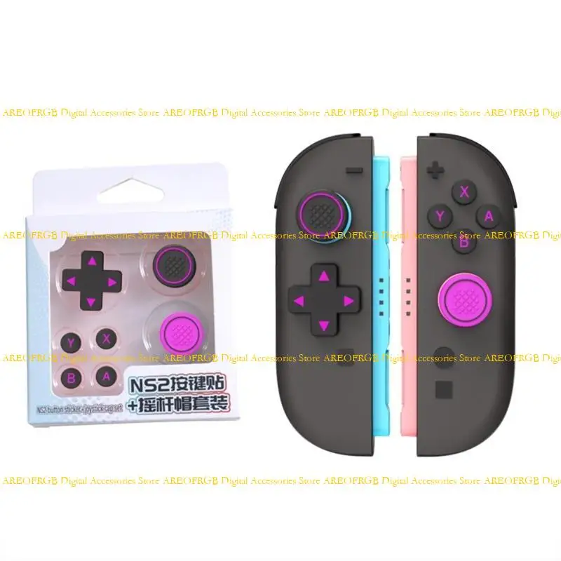 

E21E Thumb Grip Caps Cover Protective Sticker Silicone D-pad ABXY Key Sticker