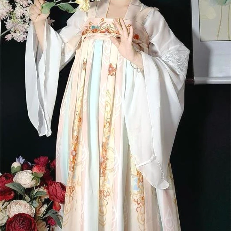 Hanfu จีนแบบดั้งเดิมชุดคอสเพลย์เครื่องแต่งกายสไตล์ชาติพันธุ์เวทีแสดงเสื้อผ้าแฟชั่นเสื้อผ้าผู้หญิง Party Chic Fairy ชุด