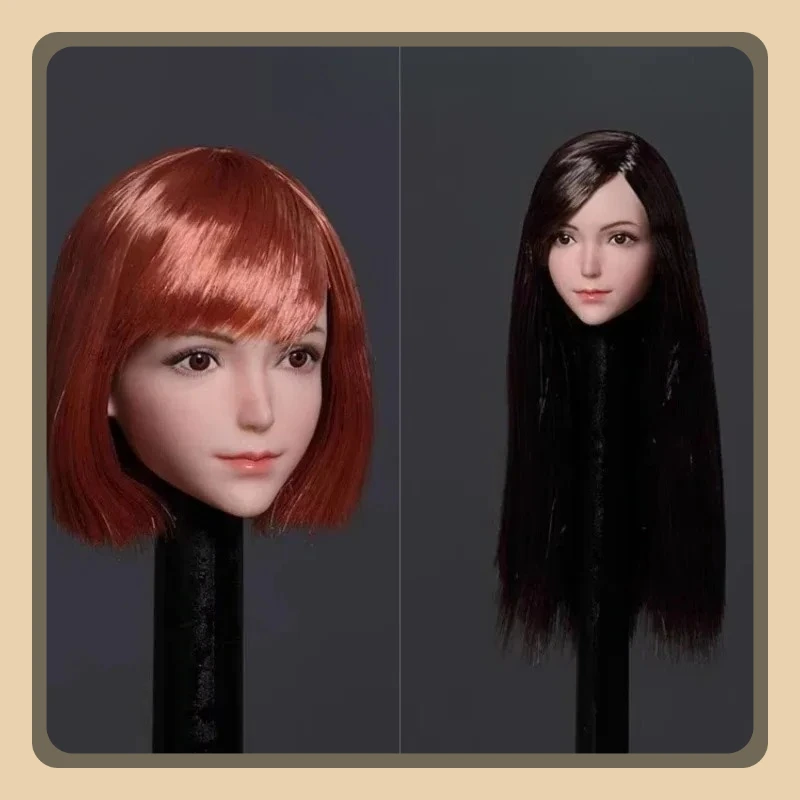 

M012 1/6 Scale Asian Girl Head Sculpt Short Long Hair Model for 12 Inch Pale Skin Body PH JIAOU DOLL Action Figures