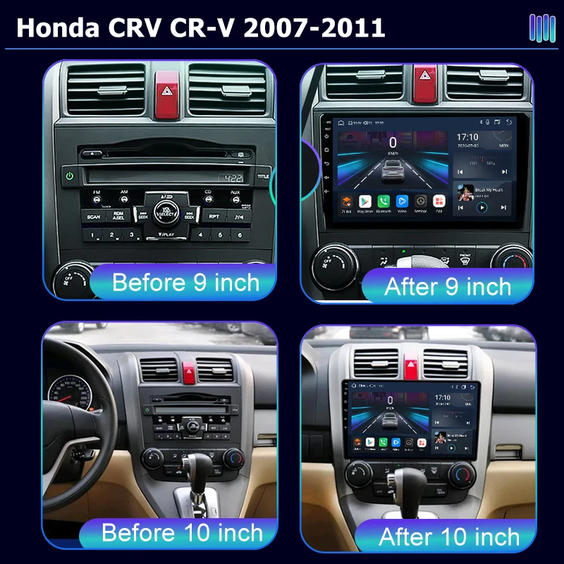 AI VOICE Android Car Radio Multimedia player for Honda CRV CR-V 2007 2011 GPS Navigation Stereo Screen Video Tape Recorder