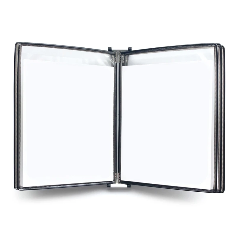 Wall Mounted Reference System Organiser 5 Easy-Loading Display Pocket for Warehouse, Laboratory