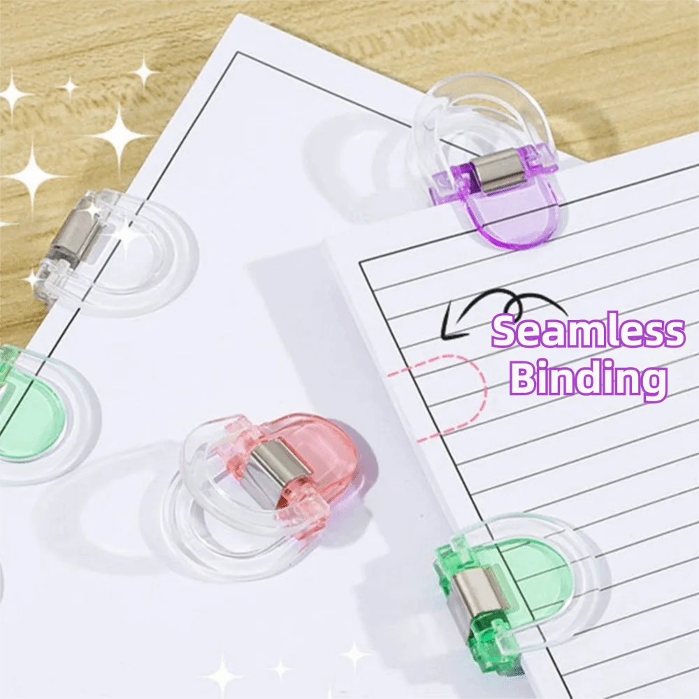 

10Pcs Transparent Book Label Clip Plastic Strong Clip Page Holder Clip Non-slip Edge Portable Trouser Leg Clips Document Binding