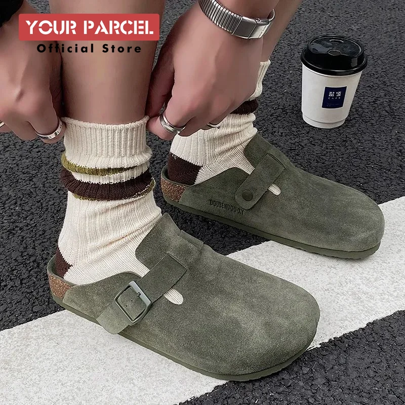 Oryginalna skóra naturalna męskie buty typu Birken letnie buty leniwe buty z grubą podeszwą dwufunkcyjne pantofle damskie sandały Unisex