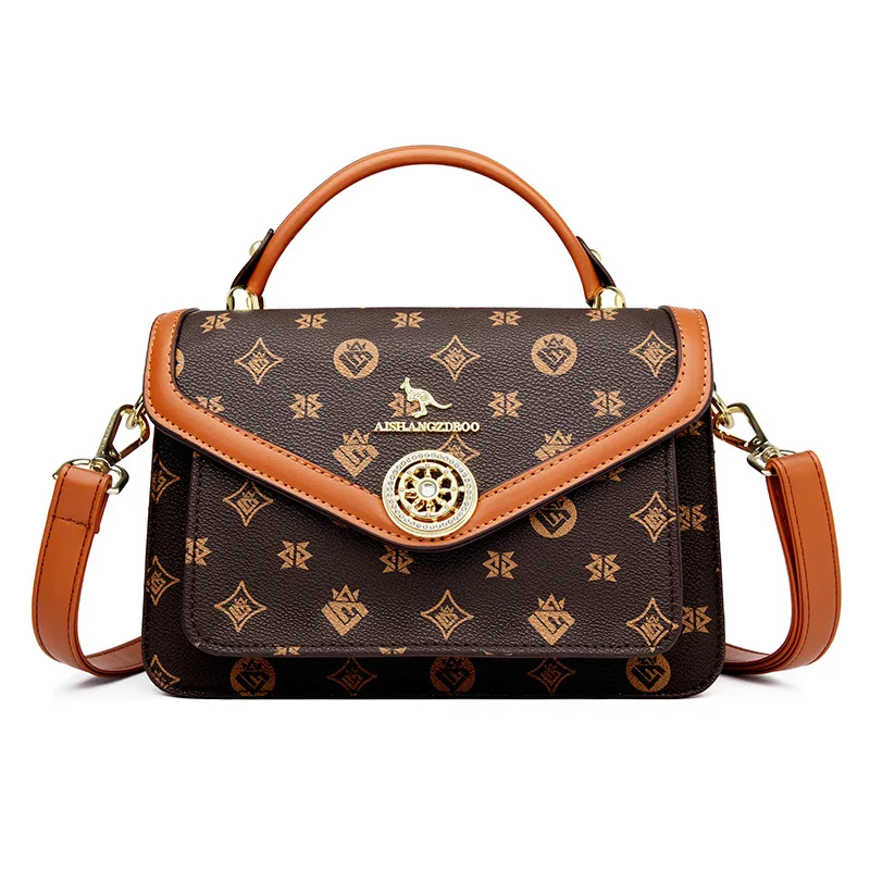 ​ ​ 보태니컬 프린트 실린더 백 넉넉한 크로스바디 숄더백 지속 가능한 캔버스 방수 갤러리 히핑 필수품