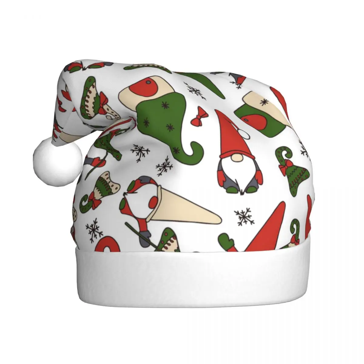 Christmas Gnomes Tree Anime Cartoon Christmas Hats for Adult Men Women Nordic New Year Santa Hat Cap Xmas Gifts