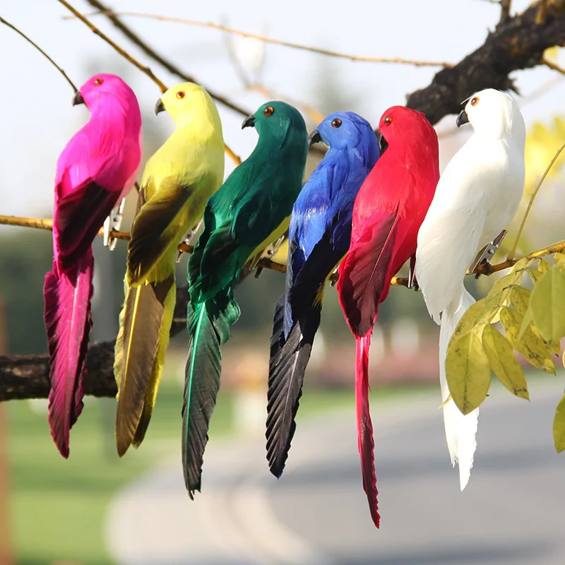 20cm Lifelike Cute Wild Animals Parrot Simulation Toys Soft 6 Doll Birthday Color Gifts Bird Children Kids Garden decoration