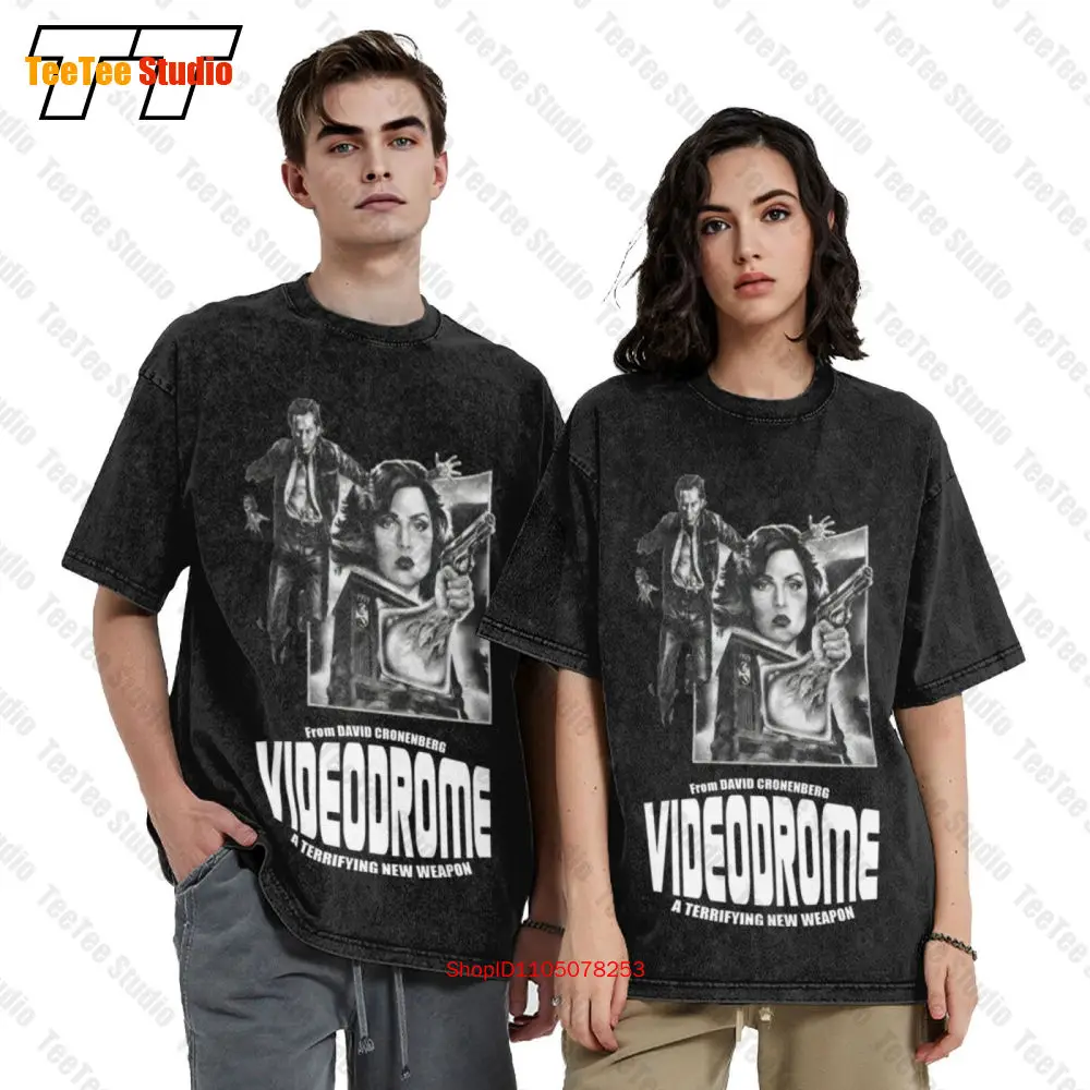 Videodrome - تي شيرت David Cronenberg Vintage كبير الحجم 783A