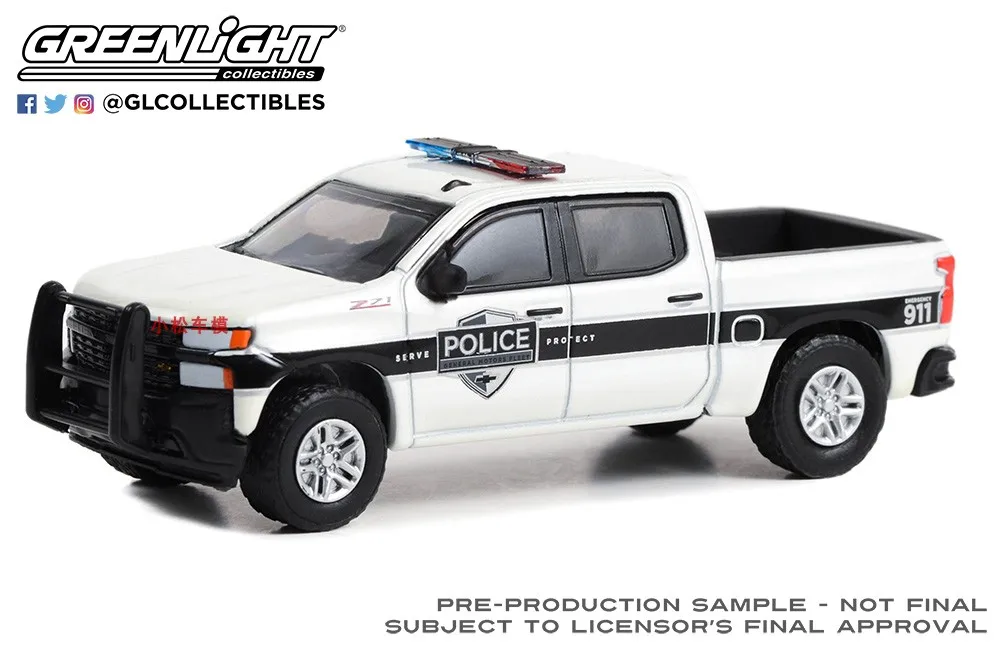 1:64 2022 Chevrolet Silverado SSV – General Motors Fleet Police 43020-F Advanced Car Model Collectibles