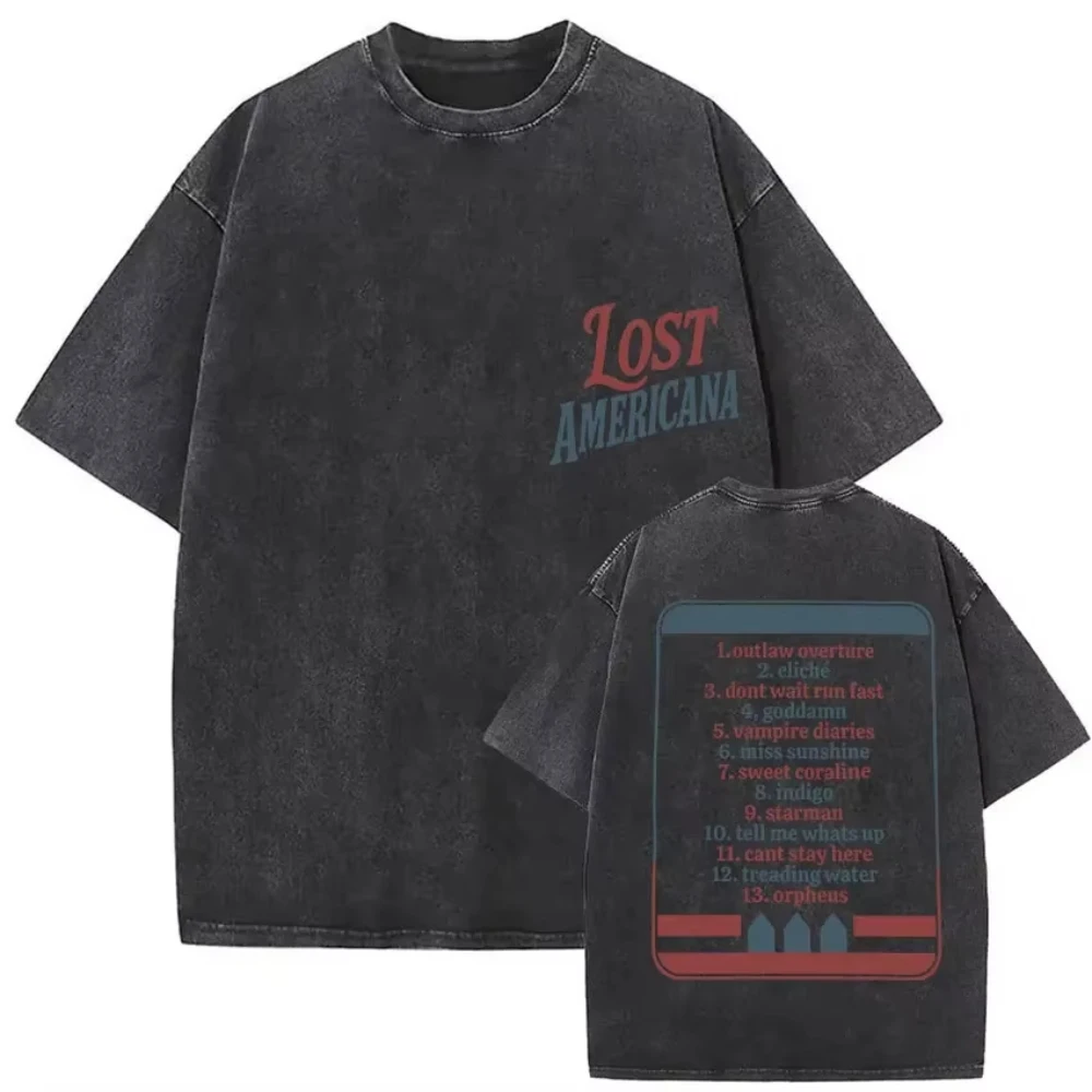 

Футболки с принтом постеров Mgk Lost Global Tour, мужские и женские, повседневные, хлопковые, винтажные, с эффектом потертости, оверсайз, свободного кроя, модные, летние, новые