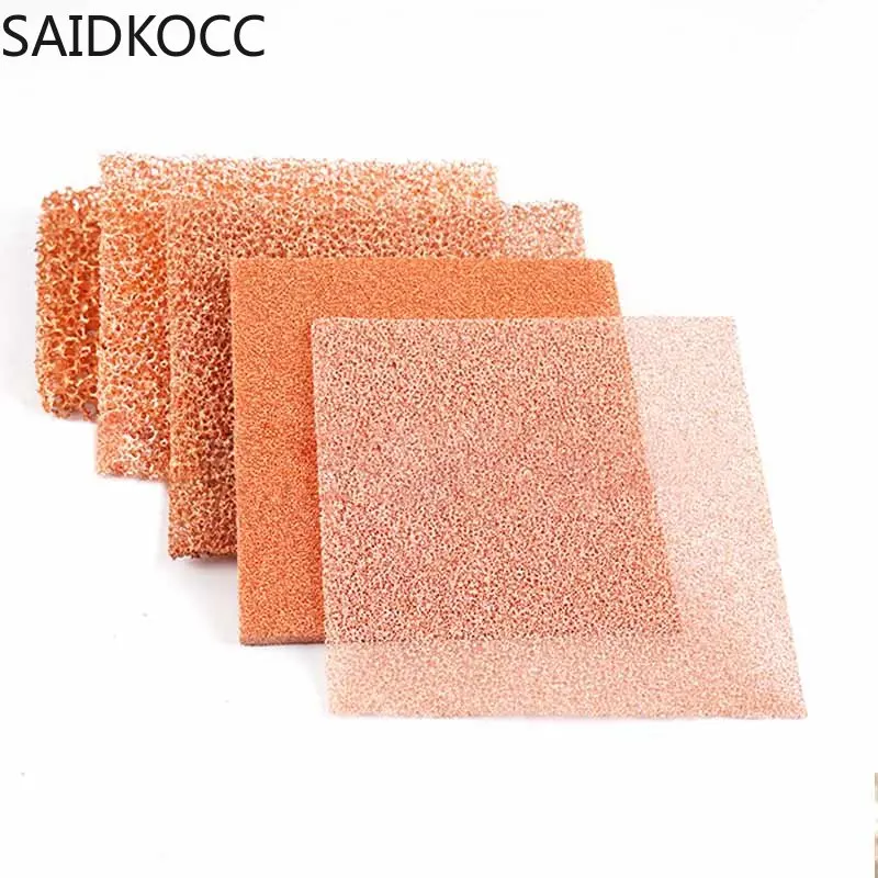 SAIDKOCC 10-150pie عالية المسامية التي يسهل اختراقها خلية مفتوحة CU رغوة معدنية النحاس رغوة لمختبر مختبر بطارية القطب البحوث