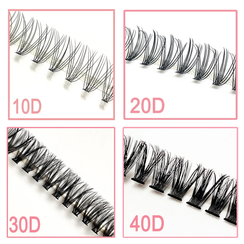 1box big capacity 60 bundles 20D Eyelash Extensions 0.07mm thickness Strip Eyelashes Individual Lashes Natural Style Lucky Lash