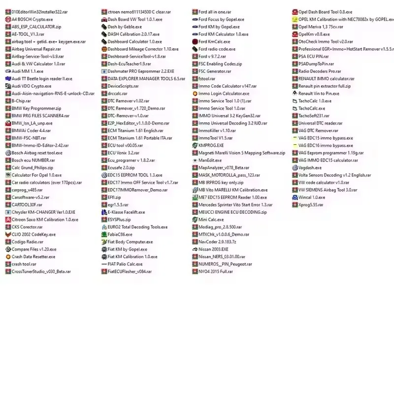 32GB IMMO OFF FILE PACKAGE Immo Airbag DASH MILLEAGE CORRECTION + AIRBAG CRASH CLEAR + IMMO OFF + DASH + IMMO SOFTWARES Software