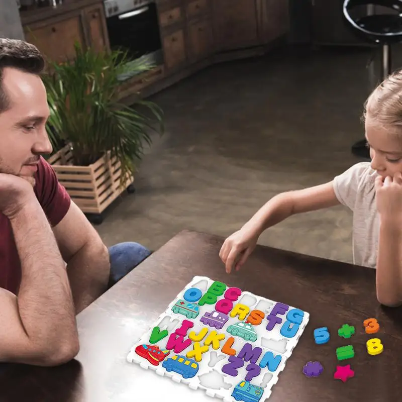 Nummervorm Matching Game Grappig Alfabet Nummervorm Matching Table Game Vorm- en kleurherkenningsspel voor meisjes Jongens Kinderen